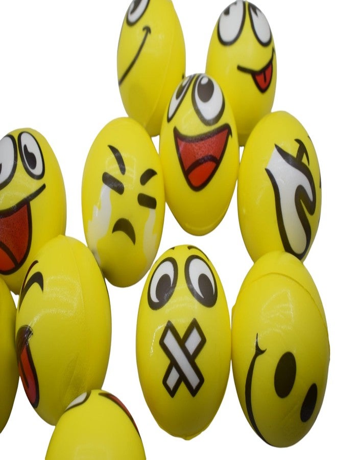 Asera 12 Pcs Soft Foam Sponge Balls with Multiple Face Expressions Fun for Kids Play Light Weight- Boys/Girls/Kids Birthday Return Gifts - Image 2
